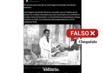 ¿Es real la foto de José Gregorio Hernández atendiendo a un paciente?