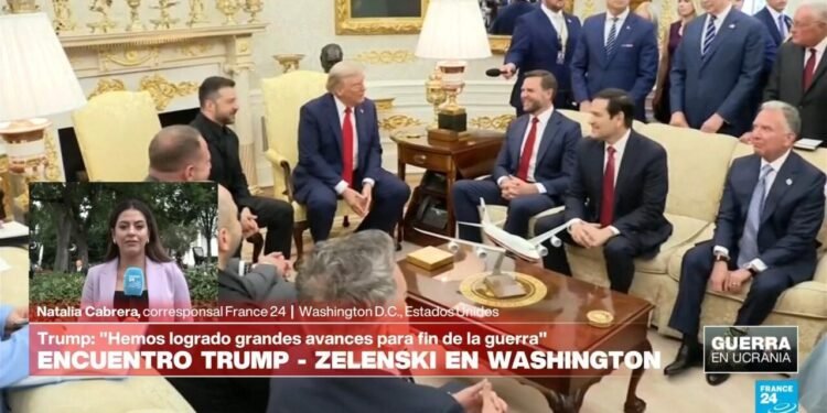 El encuentro entre Volodímir Zelenski y Donald Trump en la Casa Blanca, en imágenes