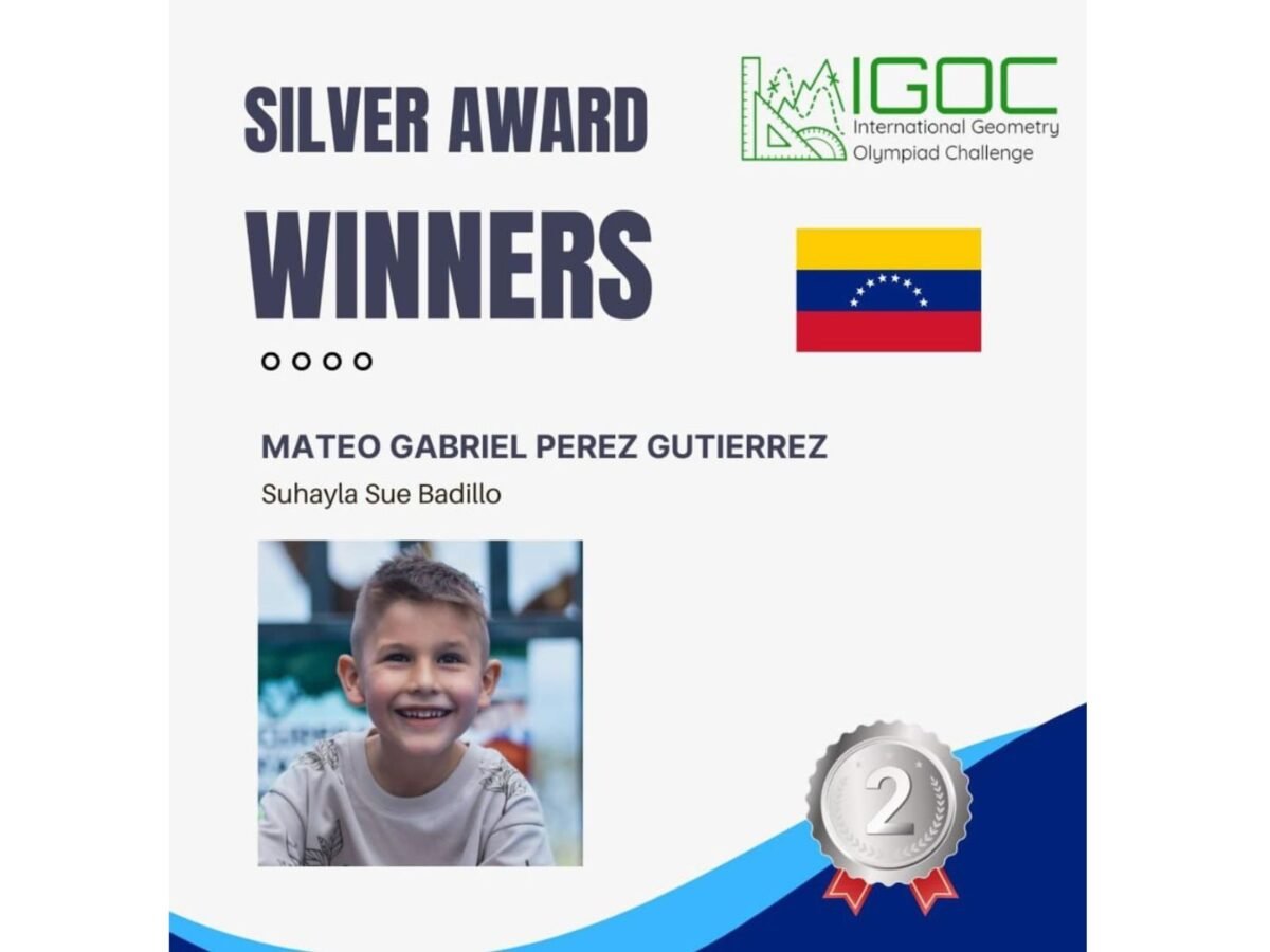 Un niño venezolano ganó una medalla de plata en Olimpiada Internacional de Geometría 2025