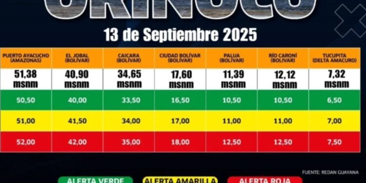 Niveles del río Orinoco muestran un descenso progresivo en varios sectores