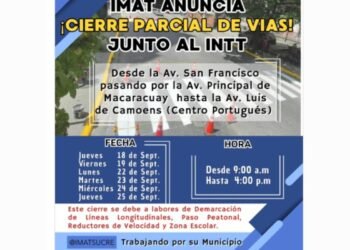 Cerrarán vías en el municipio Sucre por trabajos de demarcación