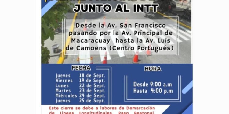 Cerrarán vías en el municipio Sucre por trabajos de demarcación