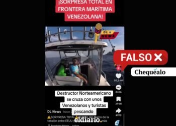 ¿Un barco destructor de EE UU está en la frontera marítima de Venezuela?
