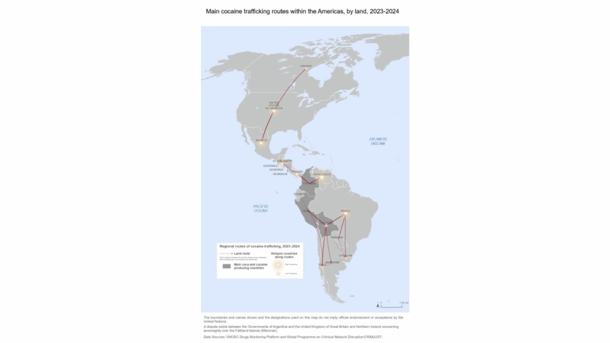 ¿Un informe internacional concluyó que Venezuela no es un país de tránsito de drogas?