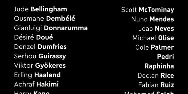 Balón de Oro 2025: la lista completa de los ganadores