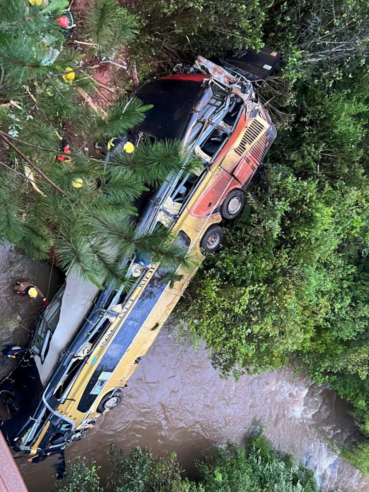 Nueve muertos y varios heridos al caer un ómnibus desde un puente en Argentina