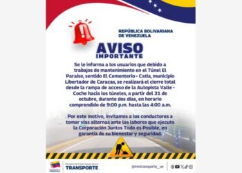 Anunciaron el cierre total del túnel de El Paraíso por mantenimiento