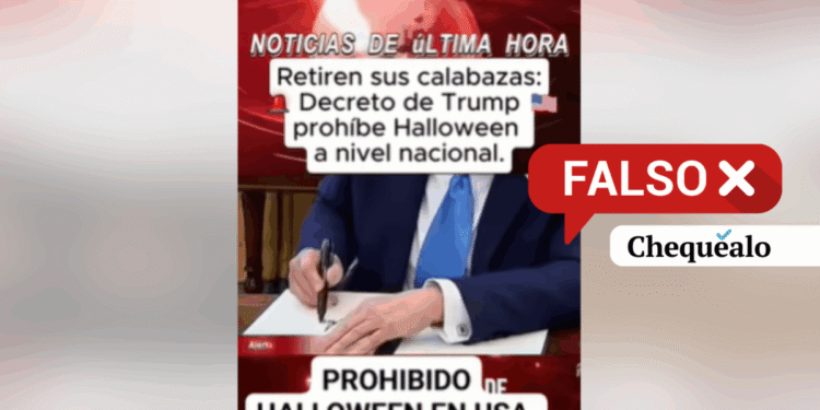 ¿Donald Trump prohibió la celebración de Halloween en Estados Unidos?