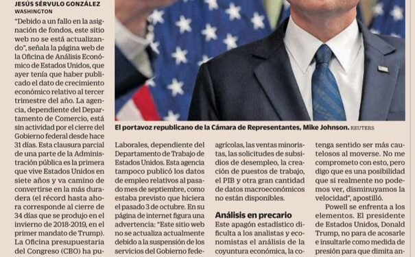 El cierre del Gobierno de Estados Unidos sume al país en un apagón estadístico