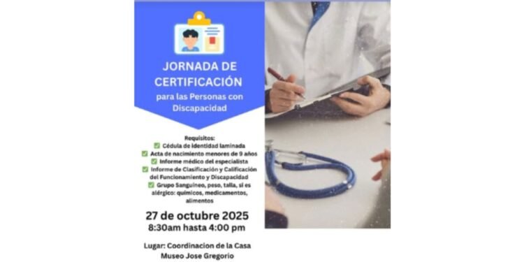 Anunciaron jornada de certificación para personas con discapacidad en la Casa Museo José Gregorio Hernández