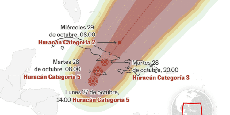 Última hora del huracán ‘Melissa’, en directo | ‘Melissa’ deja inundaciones y crecidas de ríos al este de Cuba y obliga a los primeros rescates en el sur
