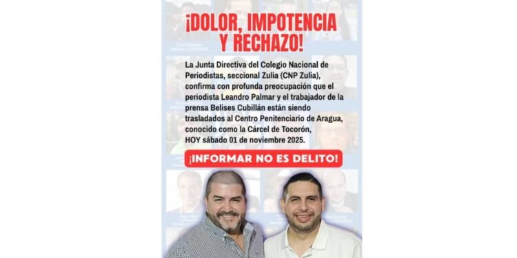 El CNP denunció el traslado de Leandro Palmar y Belices Cubillán a la cárcel de Tocorón