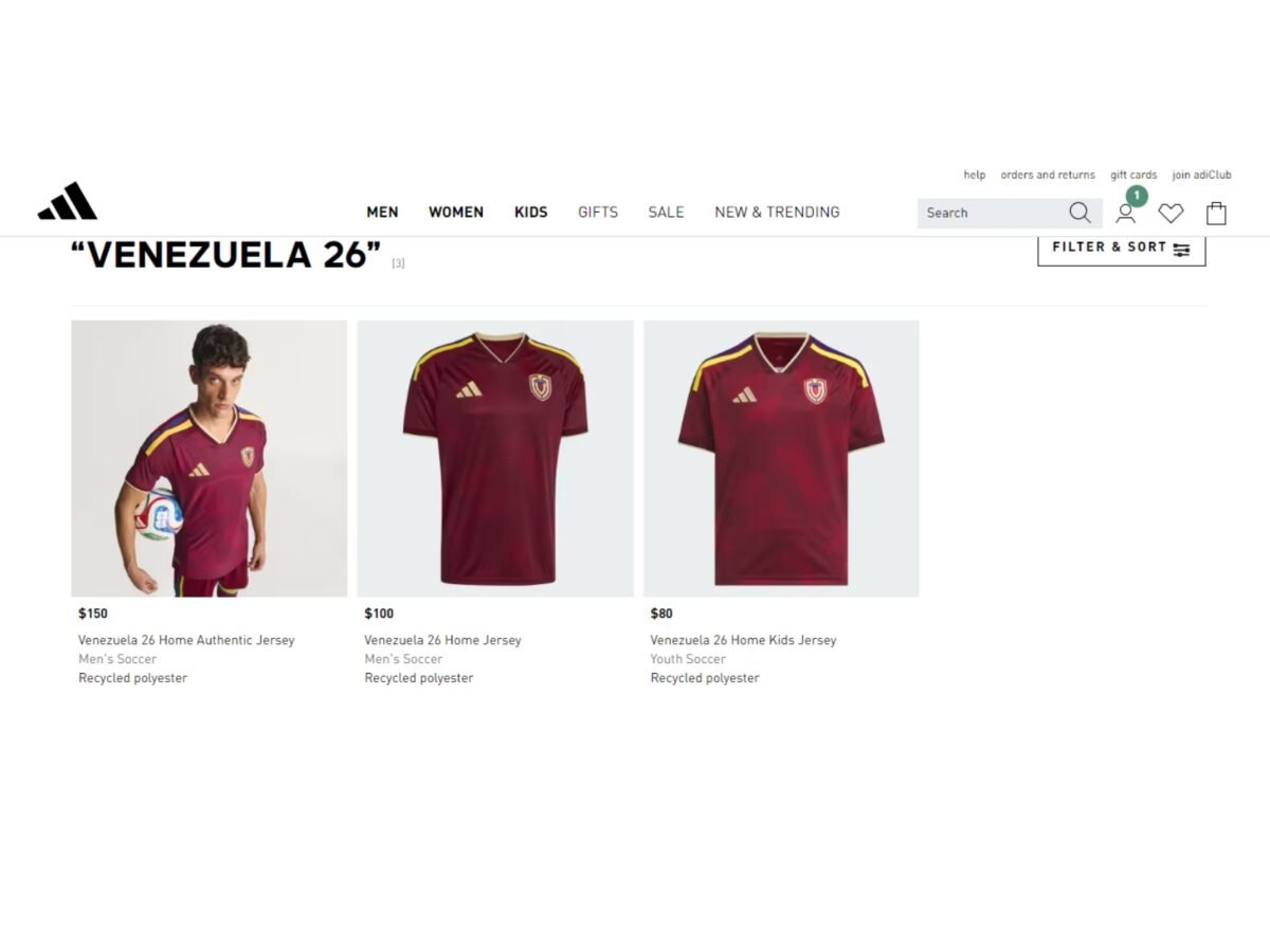 Las nuevas camisetas de la Vinotinto ya están disponibles: estos son los precios