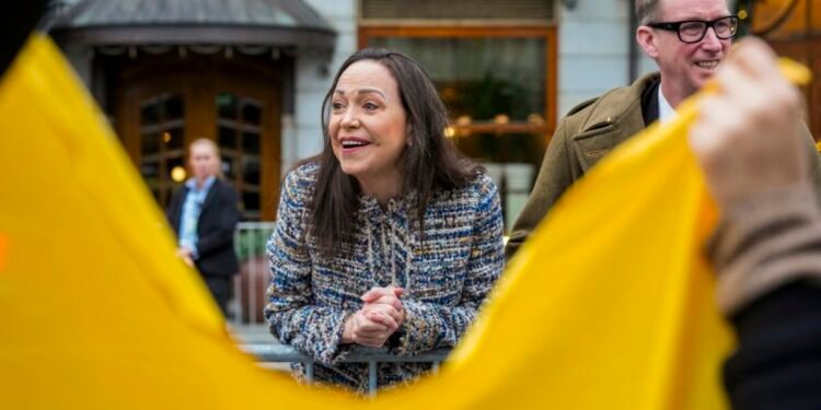 María Corina Machado fue recibida por los reyes y el príncipe heredero de Noruega