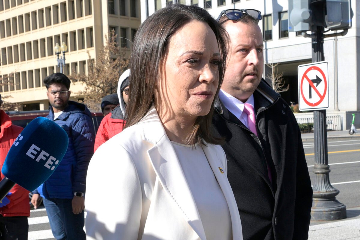 En imágenes: María Corina Machado llegó a la Casa Blanca para su almuerzo con Donald Trump