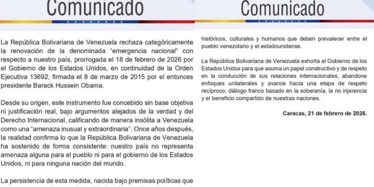 EE UU extendió por un año la emergencia nacional sobre Venezuela y el gobierno encargado la consideró “injustificada”