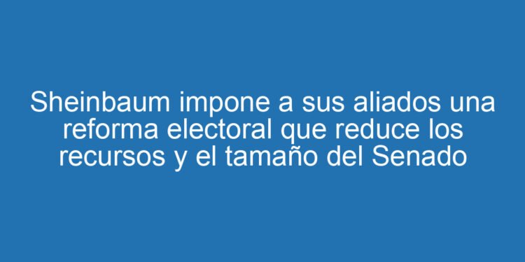 Sheinbaum impone a sus aliados una reforma electoral que reduce los recursos y el tamaño del Senado