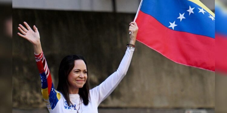 Macron recibió a María Corina Machado en el Palacio del Elíseo